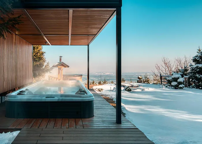 Panoramic View Heated Pool, Swimspa & Sauna Vakantiehuis